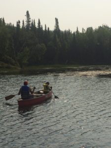 Canoe by the lake